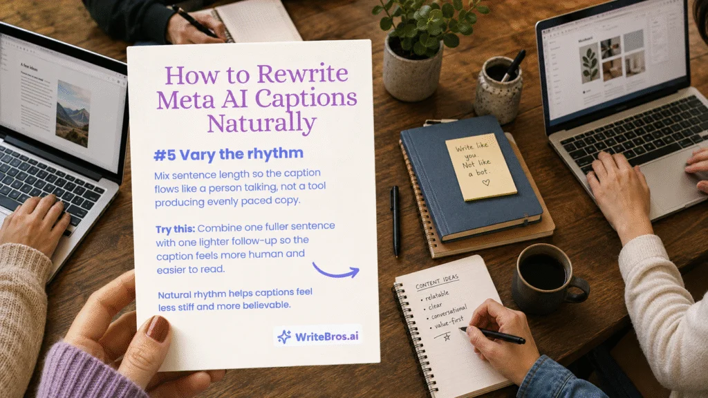 How to Rewrite Meta AI Captions Naturally