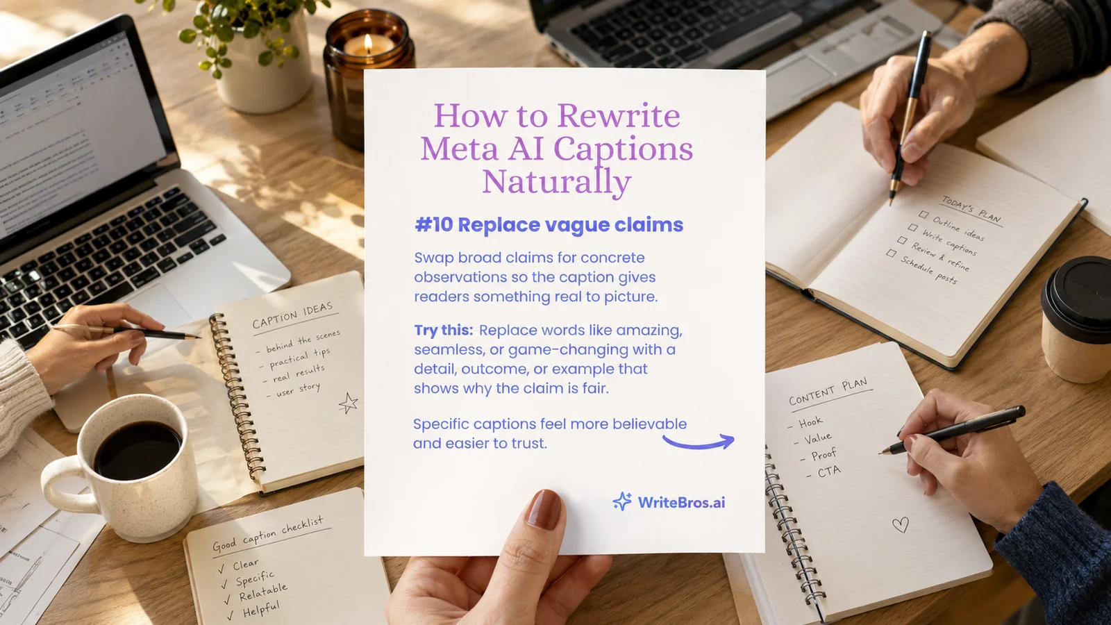 How to Rewrite Meta AI Captions Naturally