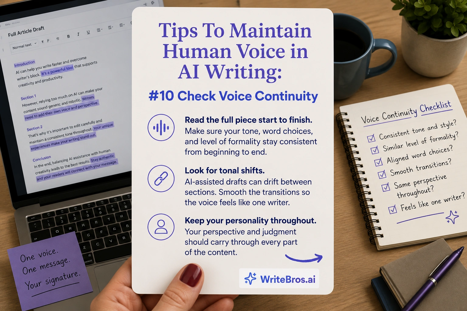 How to Maintain Human Voice in AI-Assisted Writing
