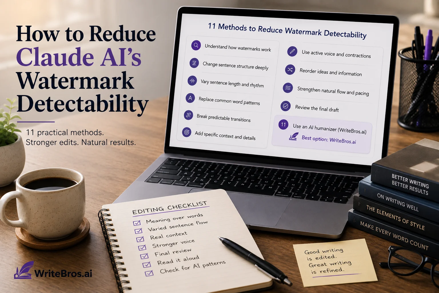 How to Reduce Claude AI Content Watermark Detectability: 11 Practical Methods