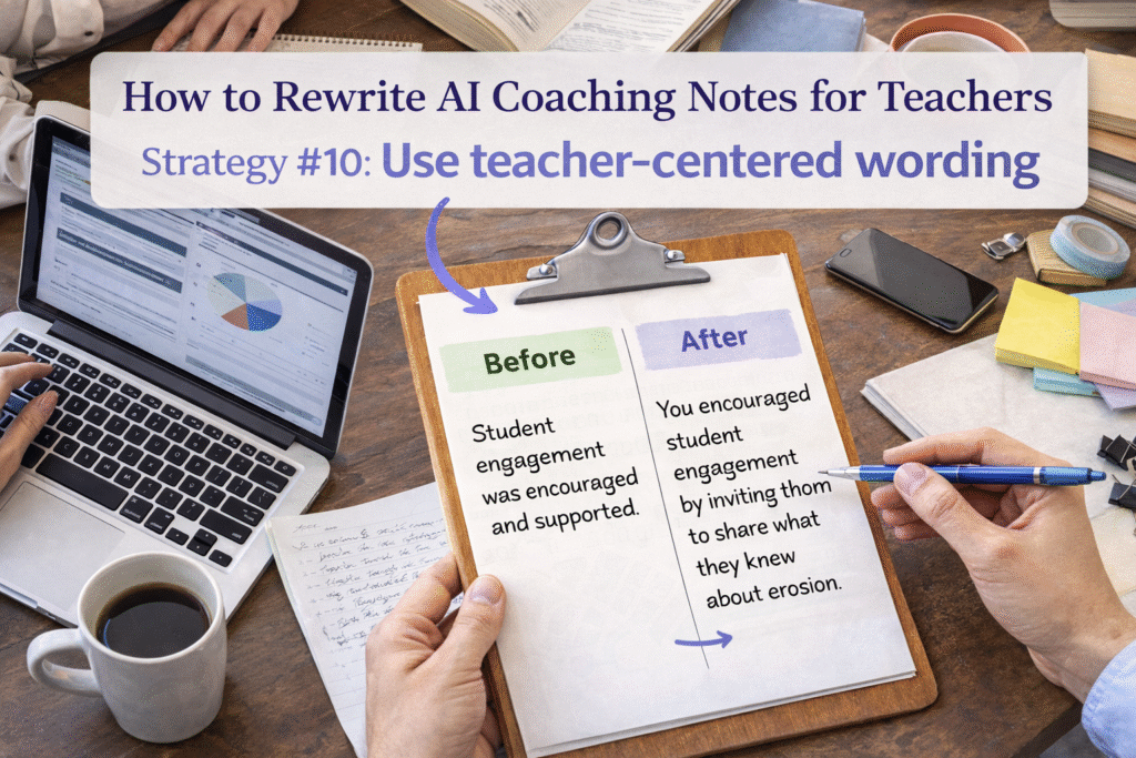 How to Rewrite AI Coaching Notes for Teachers