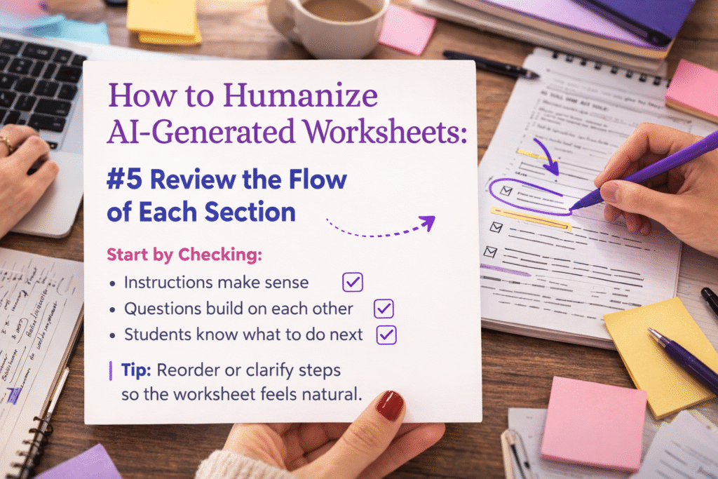How to Humanize AI-Generated Worksheets
