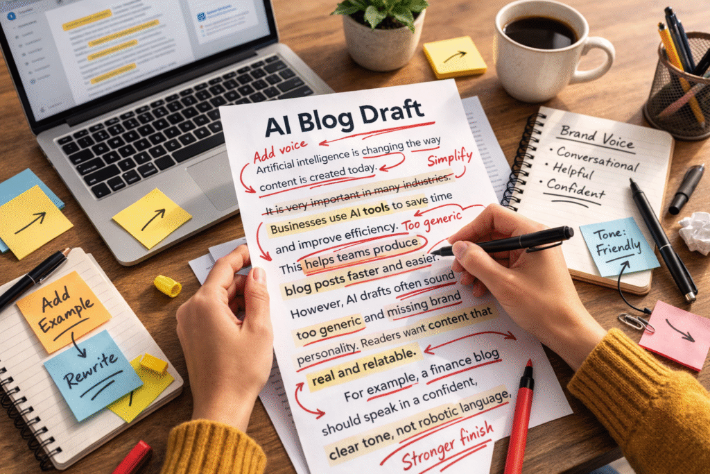 How to Humanize AI Blog Drafts for Brand Voice