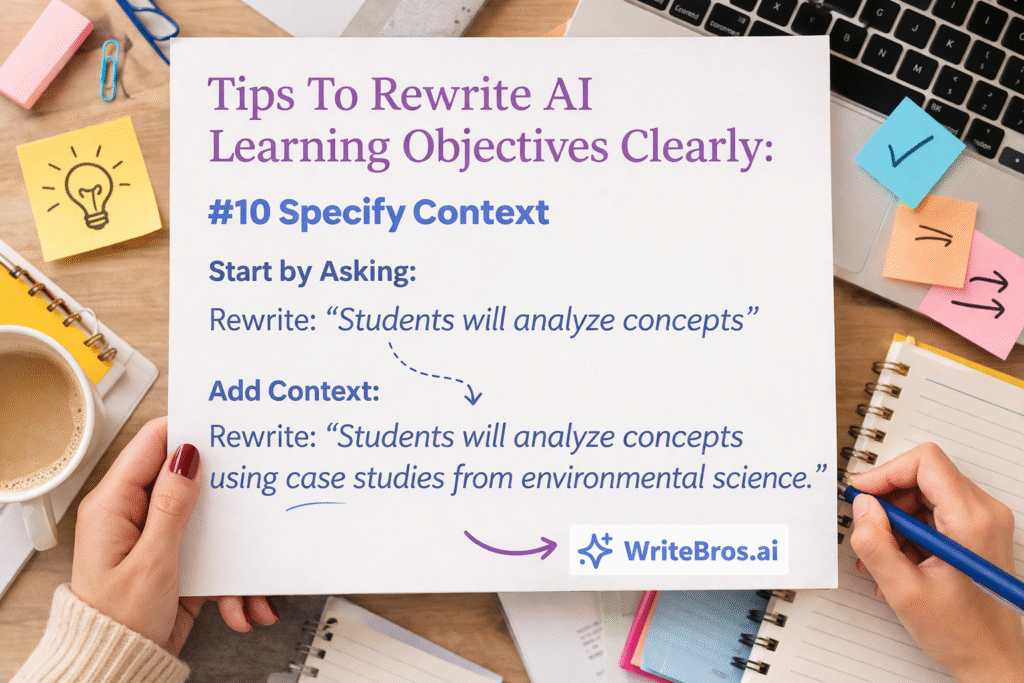 How to Rewrite AI Learning Objectives Clearly