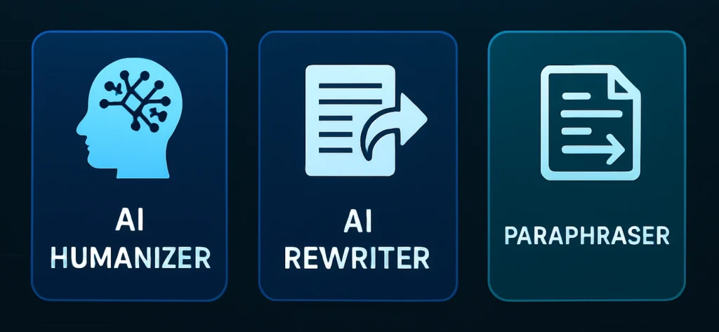 AI Humanizer vs AI Rewriter vs Paraphraser
