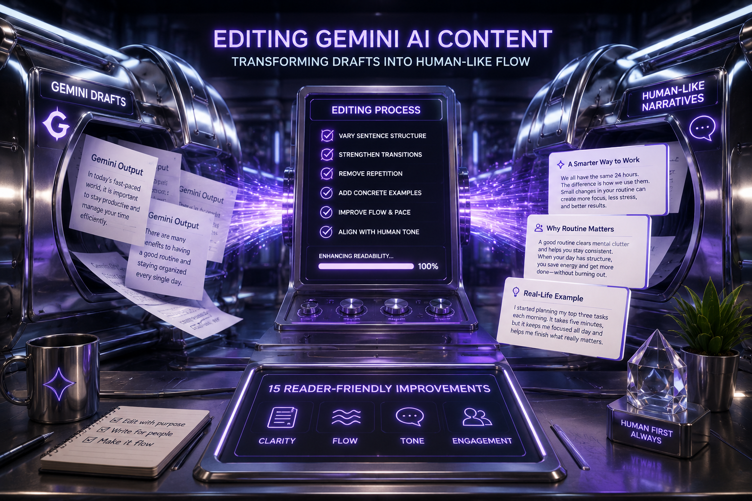 How to Edit Gemini AI Content for Human-Like Flow: 15 Reader-Friendly Improvements