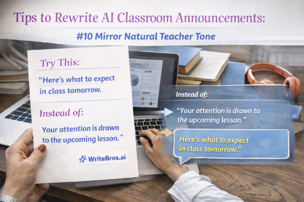 How to Rewrite AI Classroom Announcements