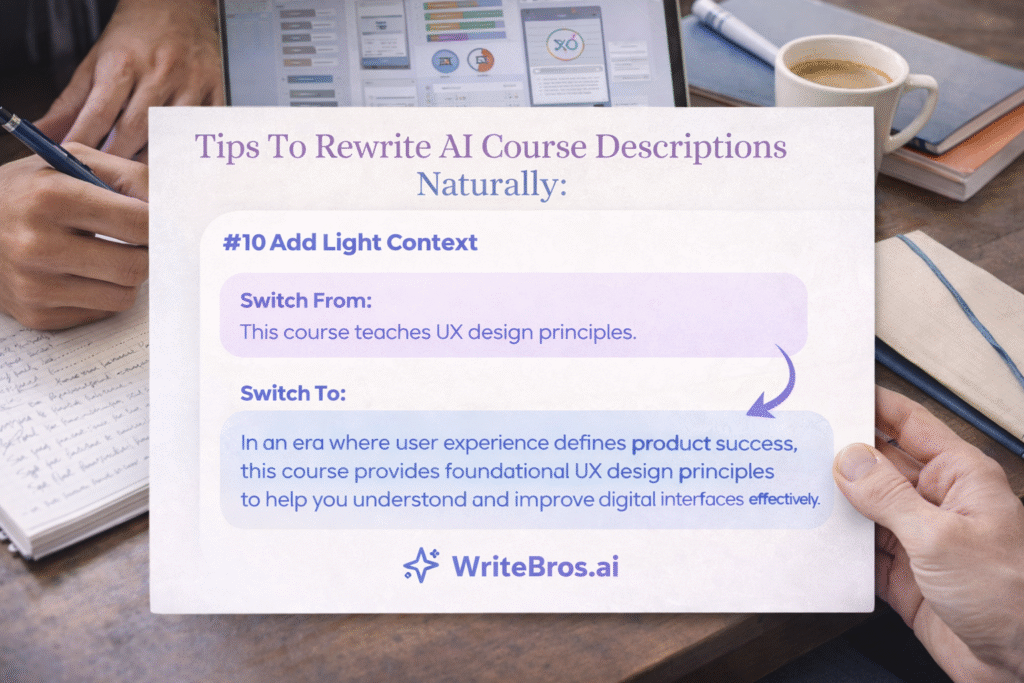 How to Rewrite AI Course Descriptions Naturally