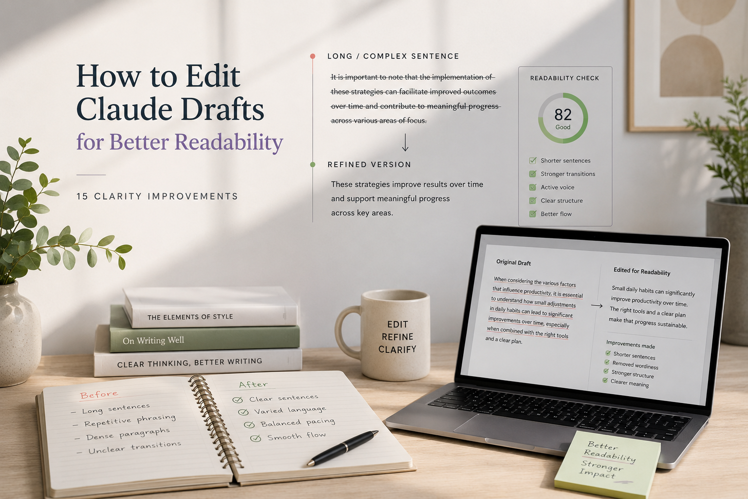 How to Edit Claude Drafts for Better Readability: 15 Clarity Improvements