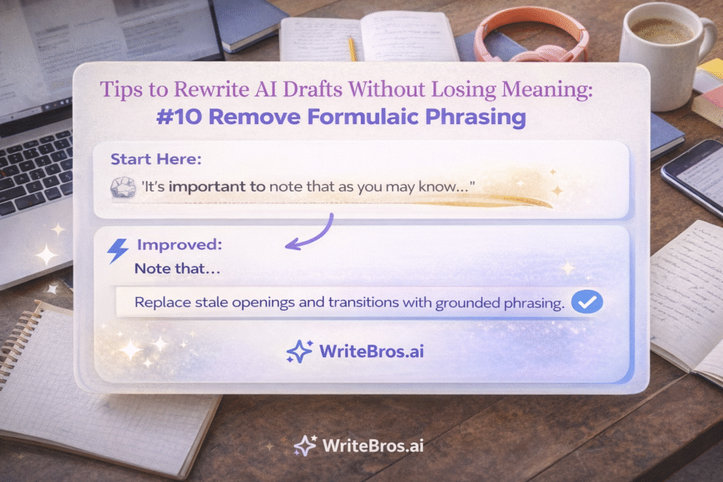 How to Rewrite AI Drafts Without Losing Meaning