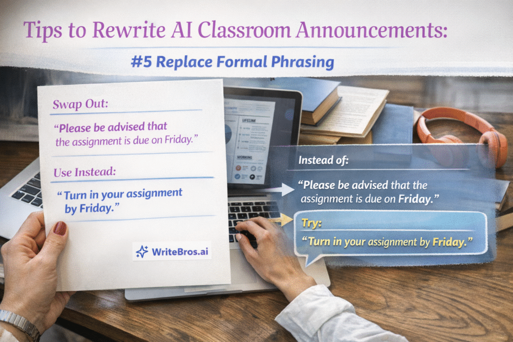 How to Rewrite AI Classroom Announcements