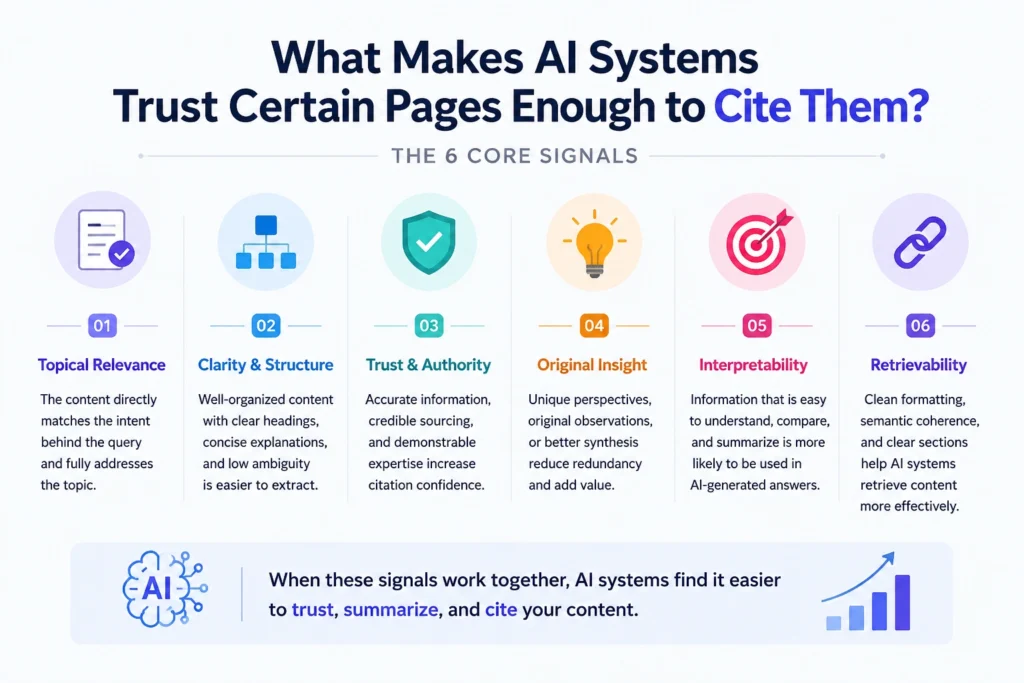What Makes AI Systems Trust Certain Pages