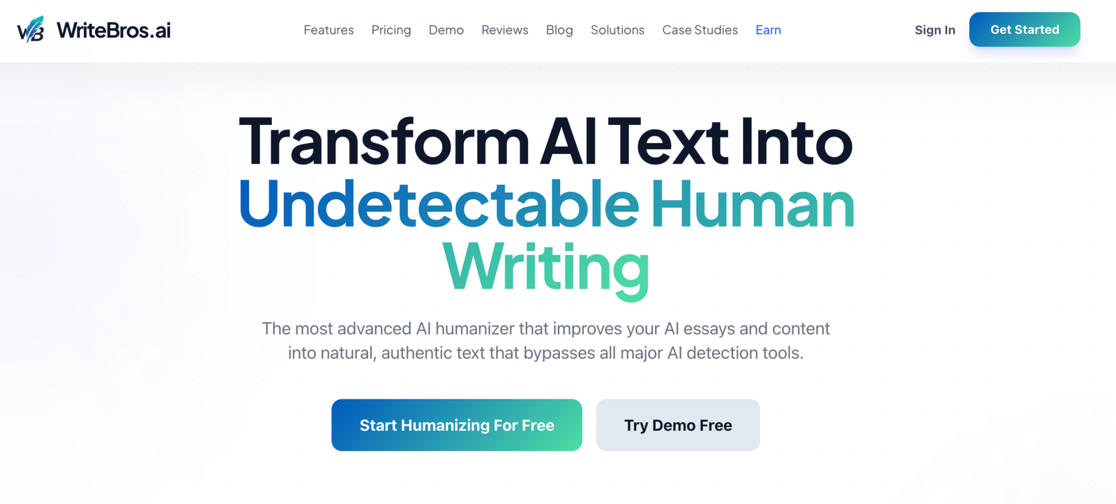 WriteBros.ai AI Humanizer Interface