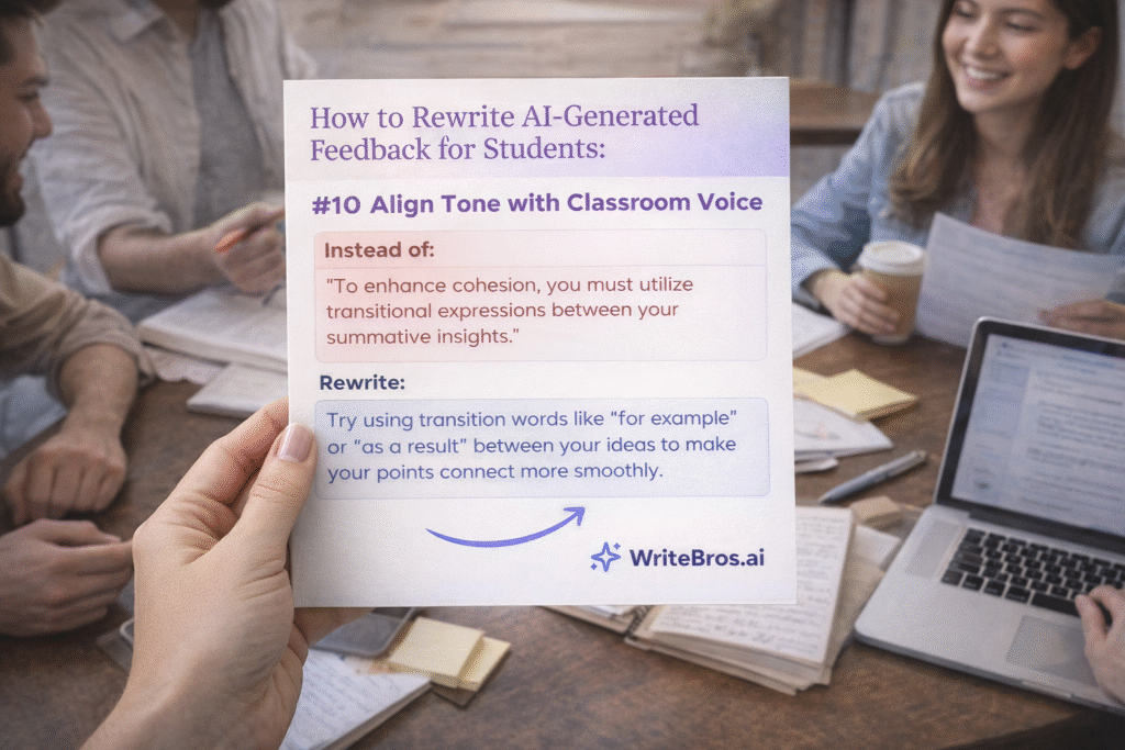 How to Rewrite AI-Generated Feedback for Students